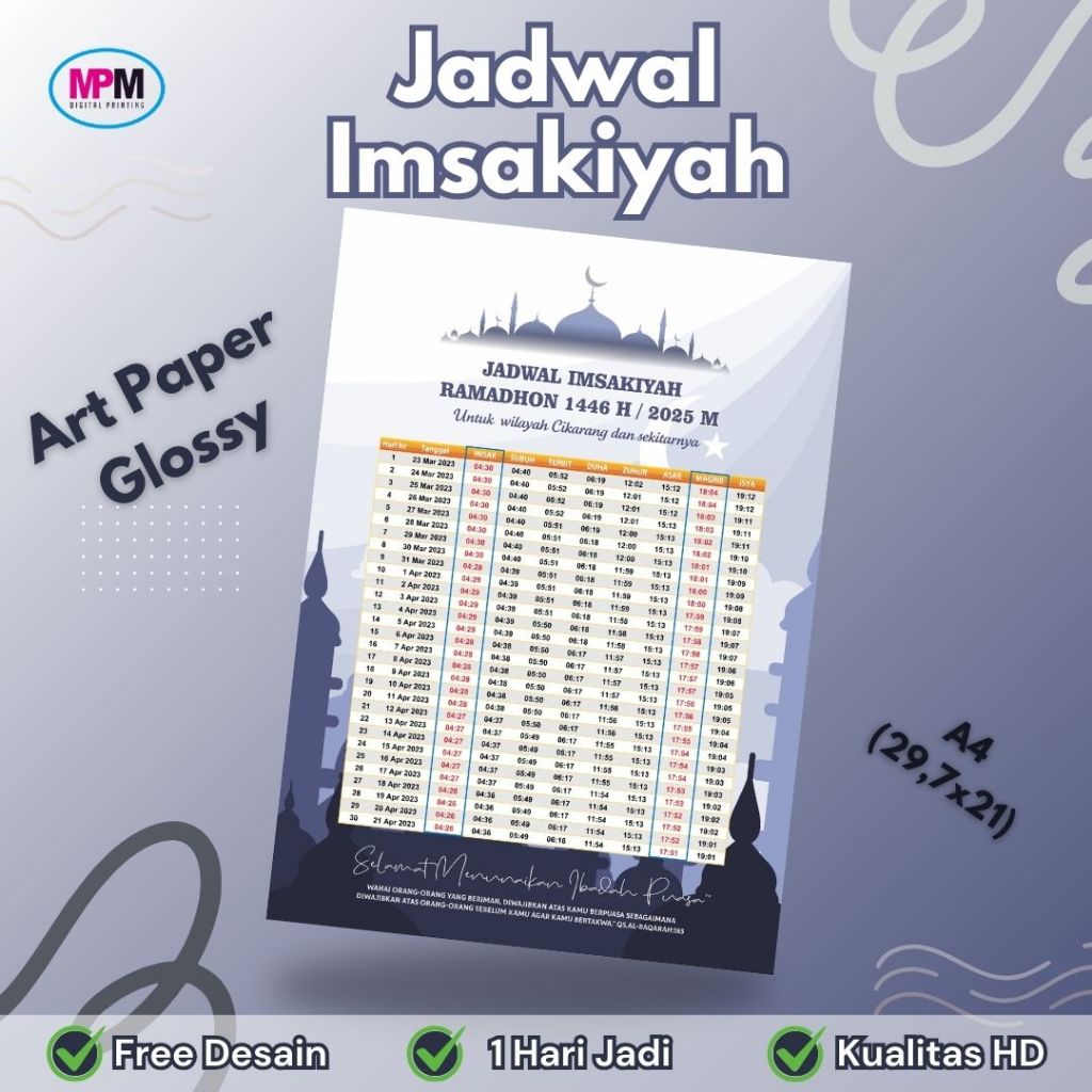 

Cetak Brosur Jadwal Imsakiyah Ramadhan Murah