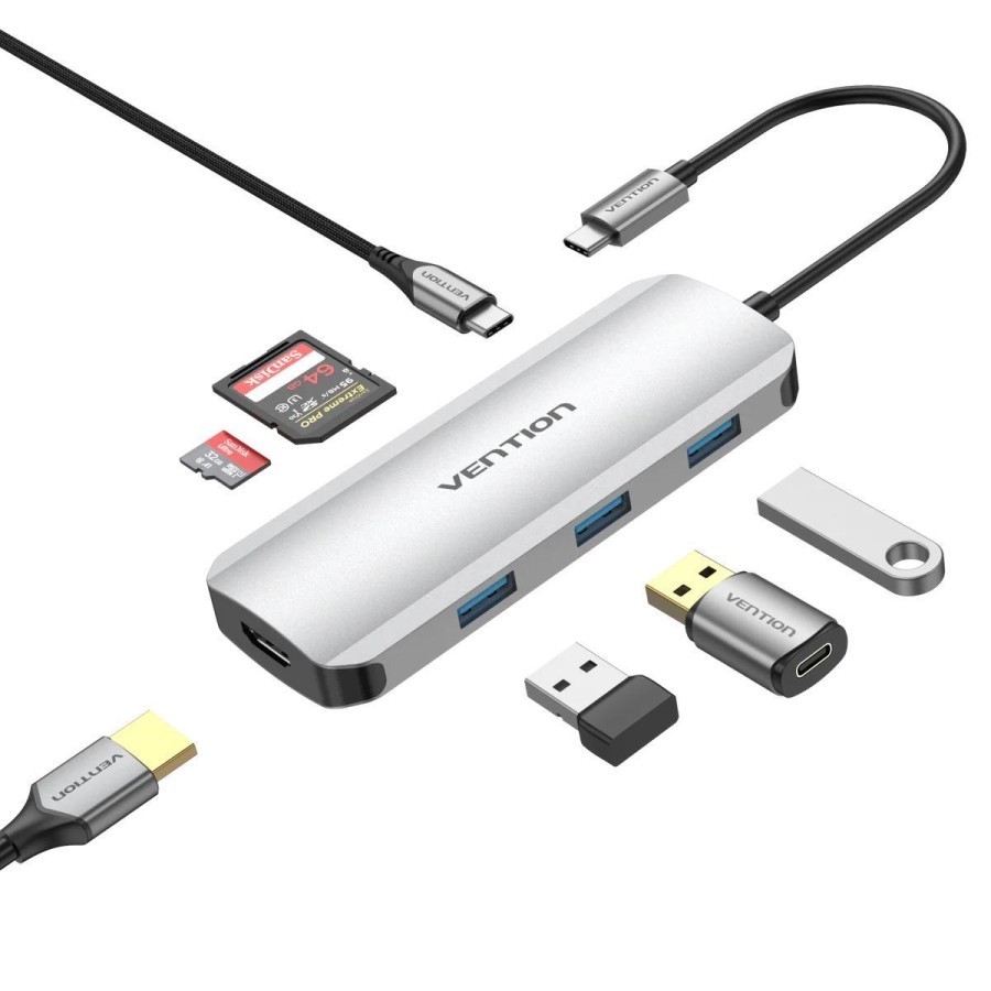 Vention Docking Station 7 in 1 USB C Thunderbolt HDMI PD-Vention - Docking Station 7 in 1 TOJHB