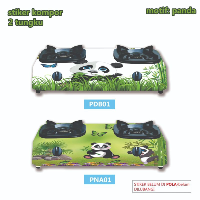Stiker kompor 2 tungku motif karakter