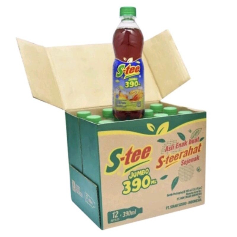 

S-tee Stee Minuman Teh Botol 390ml Isi 12Botol/Karton