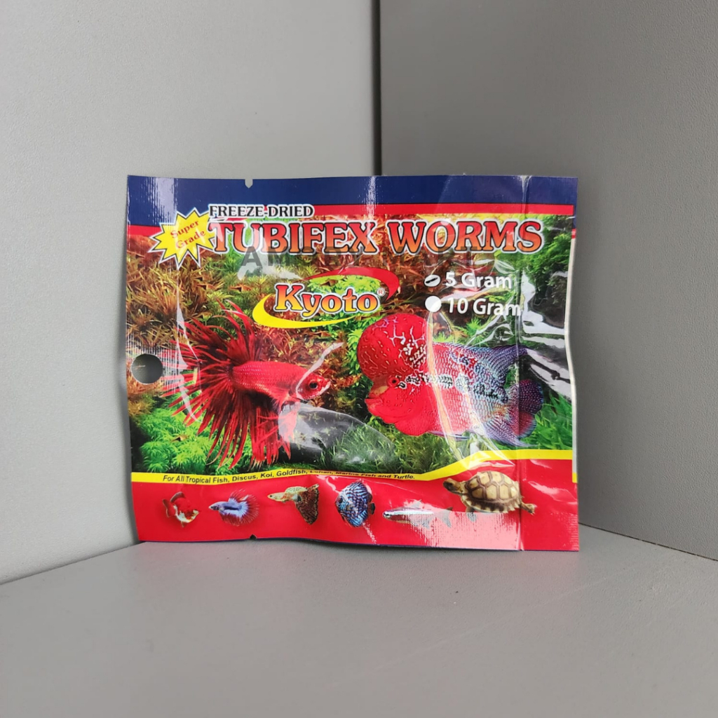 Tubifex Worms Cacing Kering 5gr / Cacing Sutra Kering / Makanan Ikan