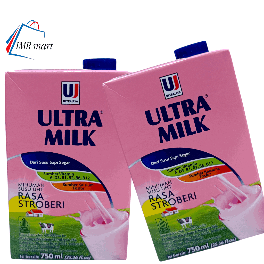 

Susu Uht Ultra Milk Rasa Stobery Kemasan 750 Ml