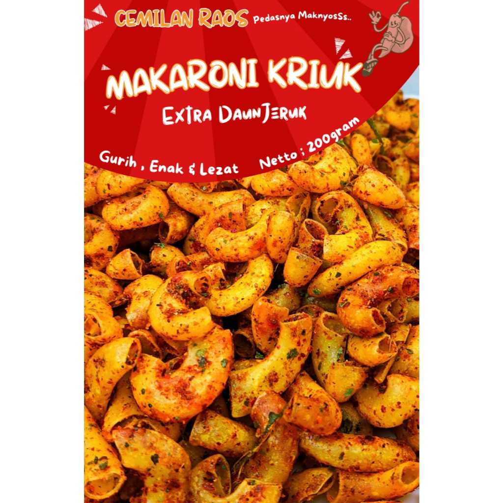 

Makaroni Pedas Daun 1kg enak renyah