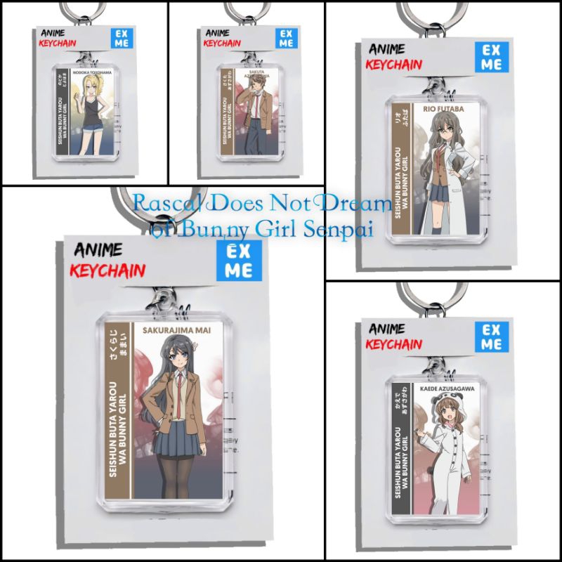 Gantungan Kunci Seishun Buta Yarou wa Bunny Girl Senpai - Keychain Seishun Buta Yarou - Ganci Anime 