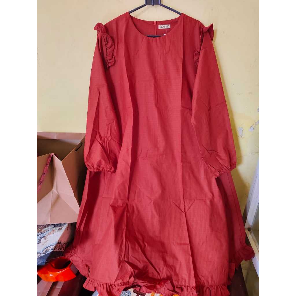 BAJU TUNIK WANITA MERAH BATA