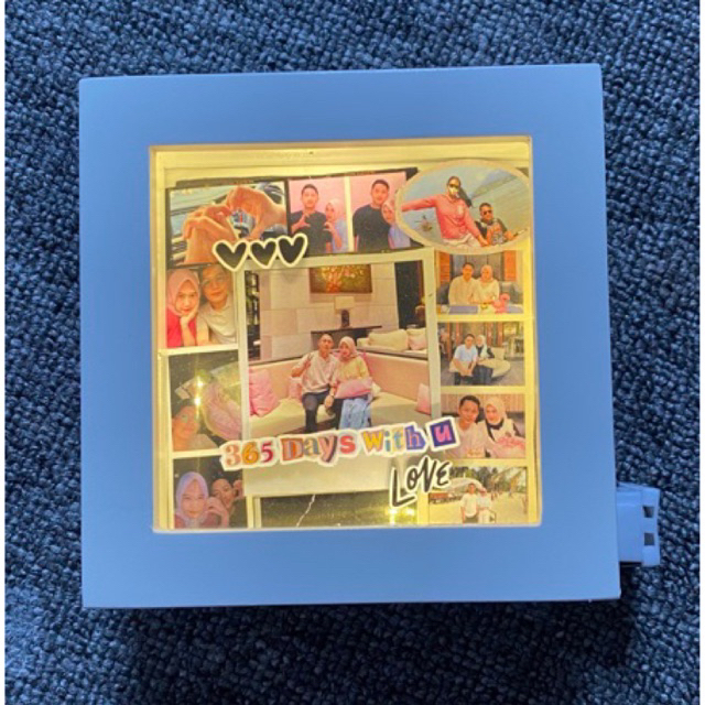 

Scrapframe ukuran 10x10cm | kado | hadiah unik | 3D POP UP | Kado spesial | kado pacar