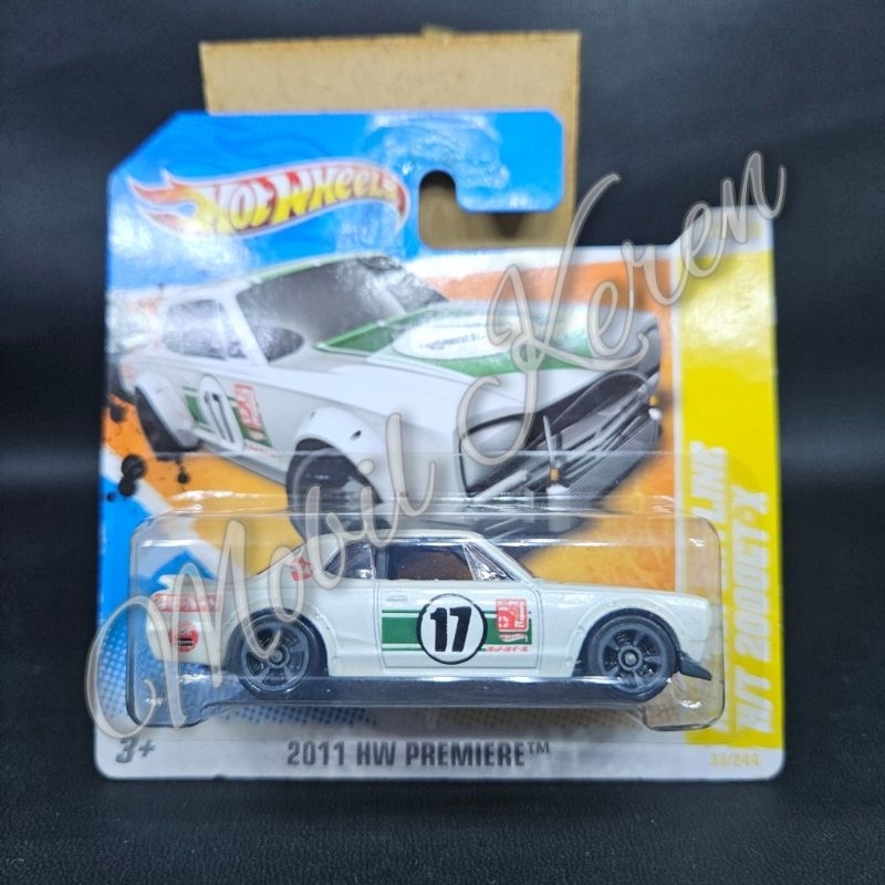 Diecast Hot Wheels Short card 2011 HW Premiere Nissan Skyline H/T 2000GT-X white