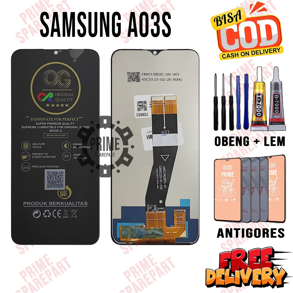 Lcd SAMSUNG A03S Original Oem Lcd Touchscreen SAMSUNG A03S Fullset