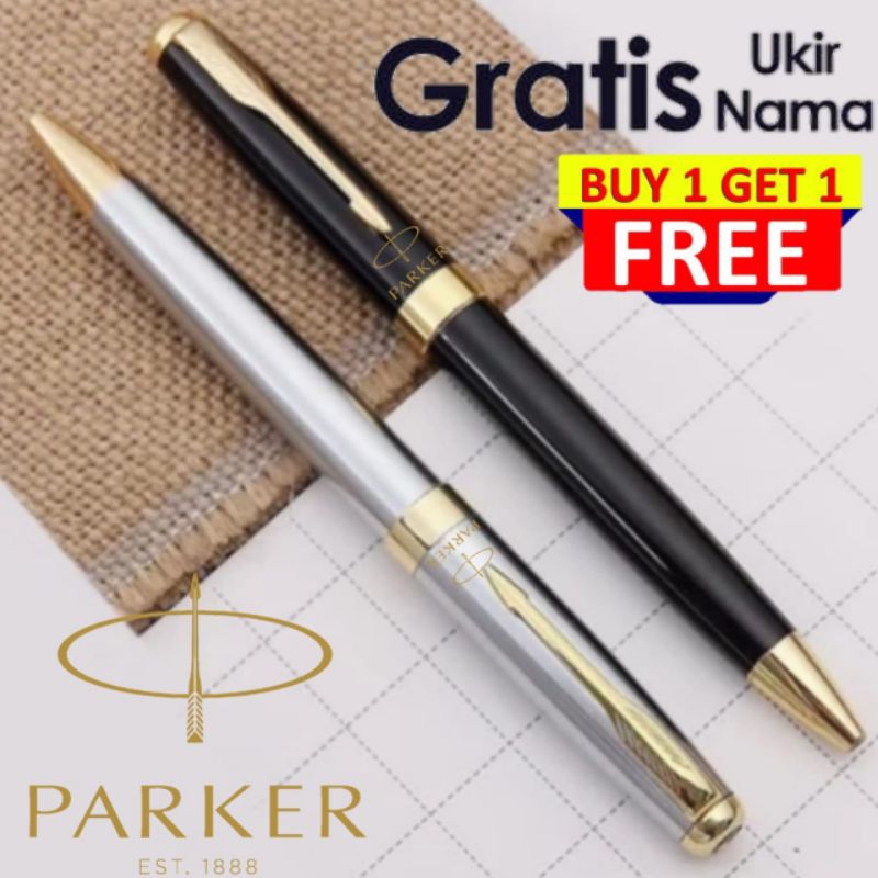 

Ballpoint Mewah Couple Pen Buy 1 Get 1 Free Parker Logo Grafir Gratis Nama/Logo