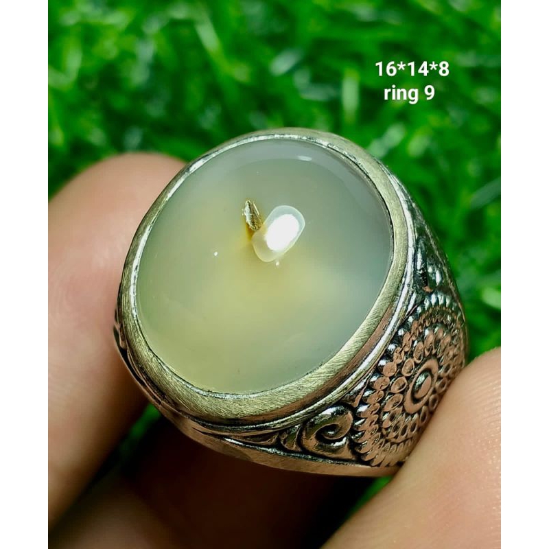 cincin akik combong/combong serambut