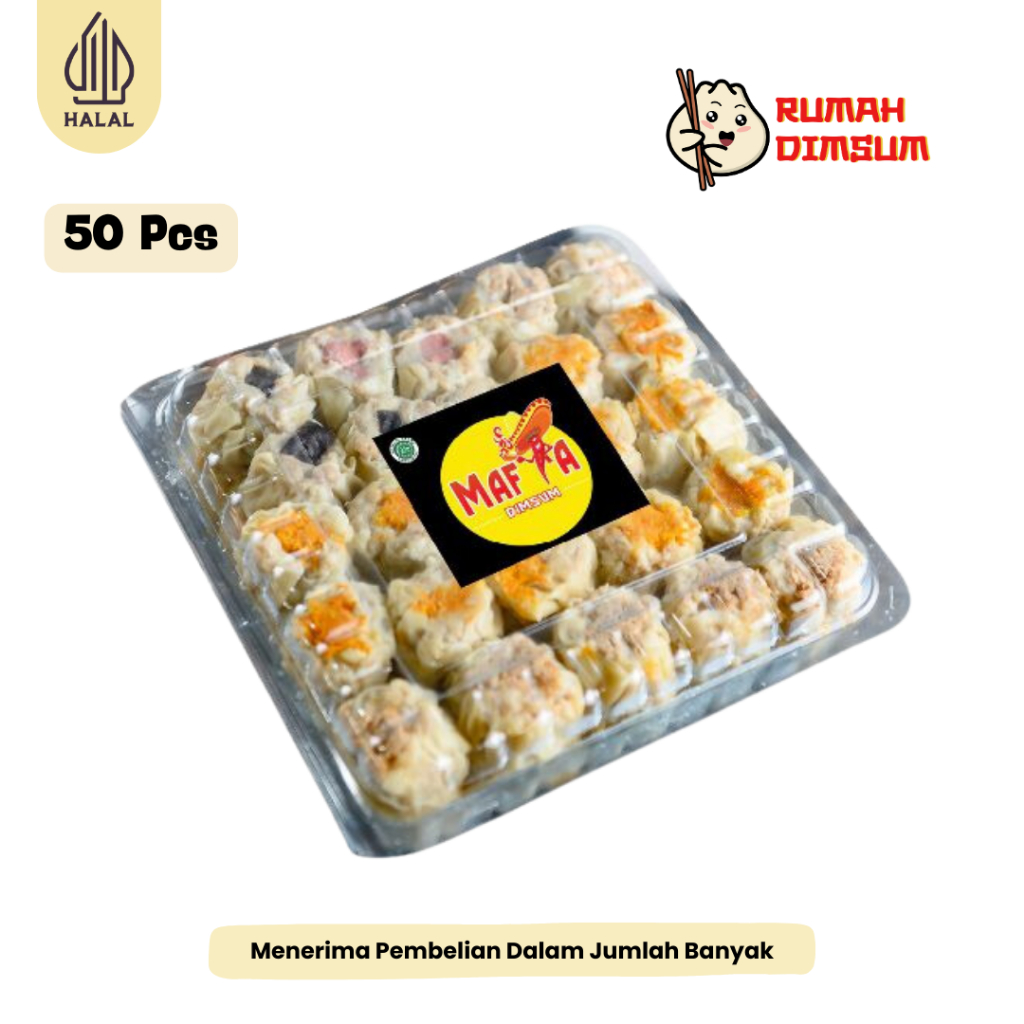 

Rumah Dimsum | Dimsum 49 MAFIA Toping Mix Premium Halal Isi 50 Pcs