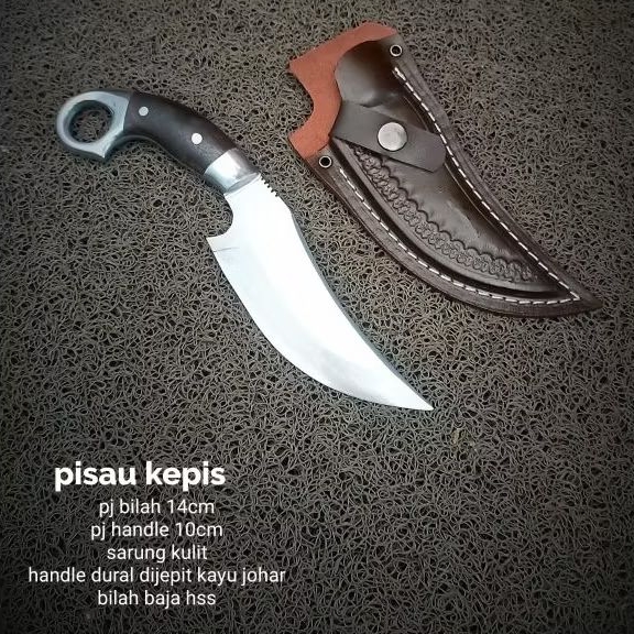 Pisau kepis/pisau daging pisau skinner bahan hss gergaji batu