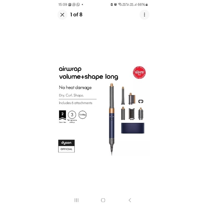 Dyson Airwrap Long Volume Hair Multi Styler Blue