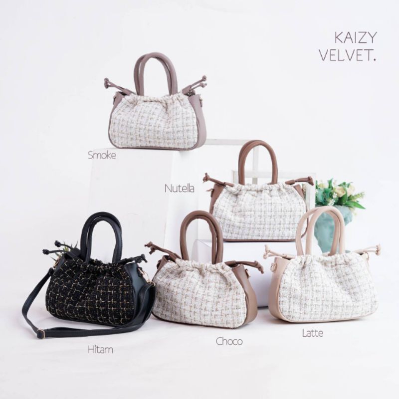 (VIONA BAG) VIONA BAG KAIZY VELVET -Tas perempuan tas ootd tas viral tas elegant