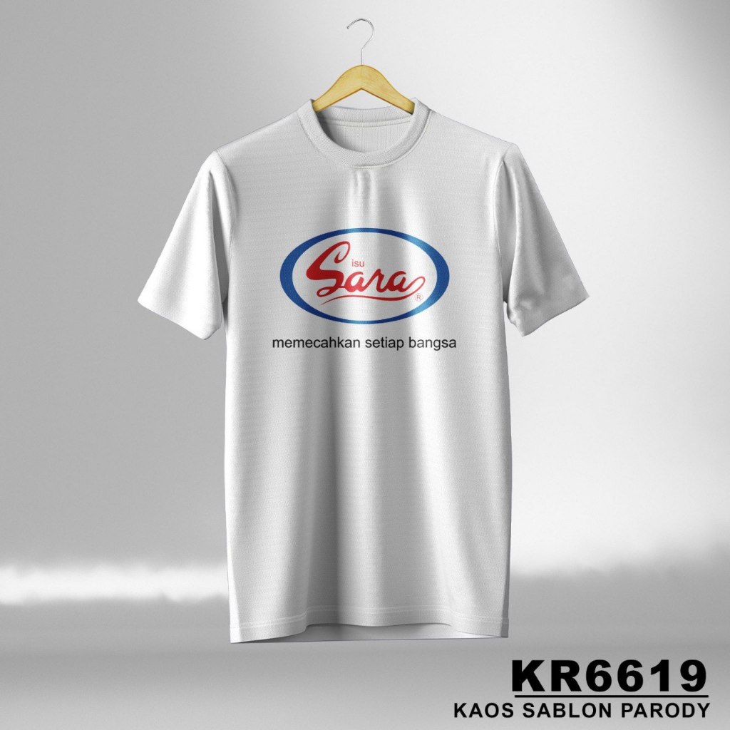KAOS BAJU PARODY SASA KAOS KATA-KATA LUCU SARA PUTIH DONGKER XS - 6XL
