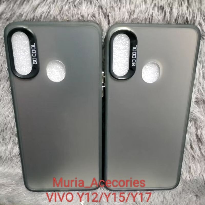 Case IMD Hologram Full Hitam VIVO Y11/Y12/Y12i/Y15/Y17 Silikon hybird