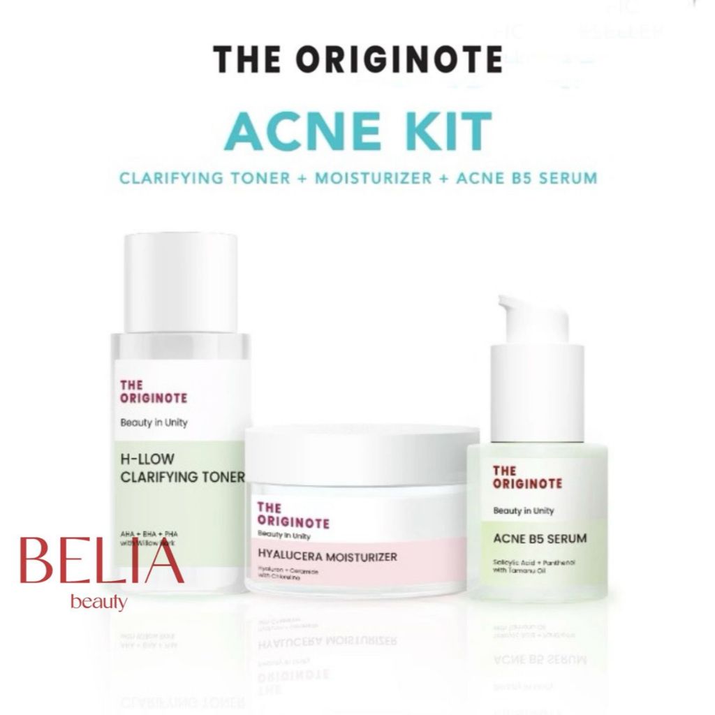 Beliabeauty - The Originote SPECIAL BUNDLE 3in1 Paket Skincare Moisturizer Serum Toner - ACNE KIT, B