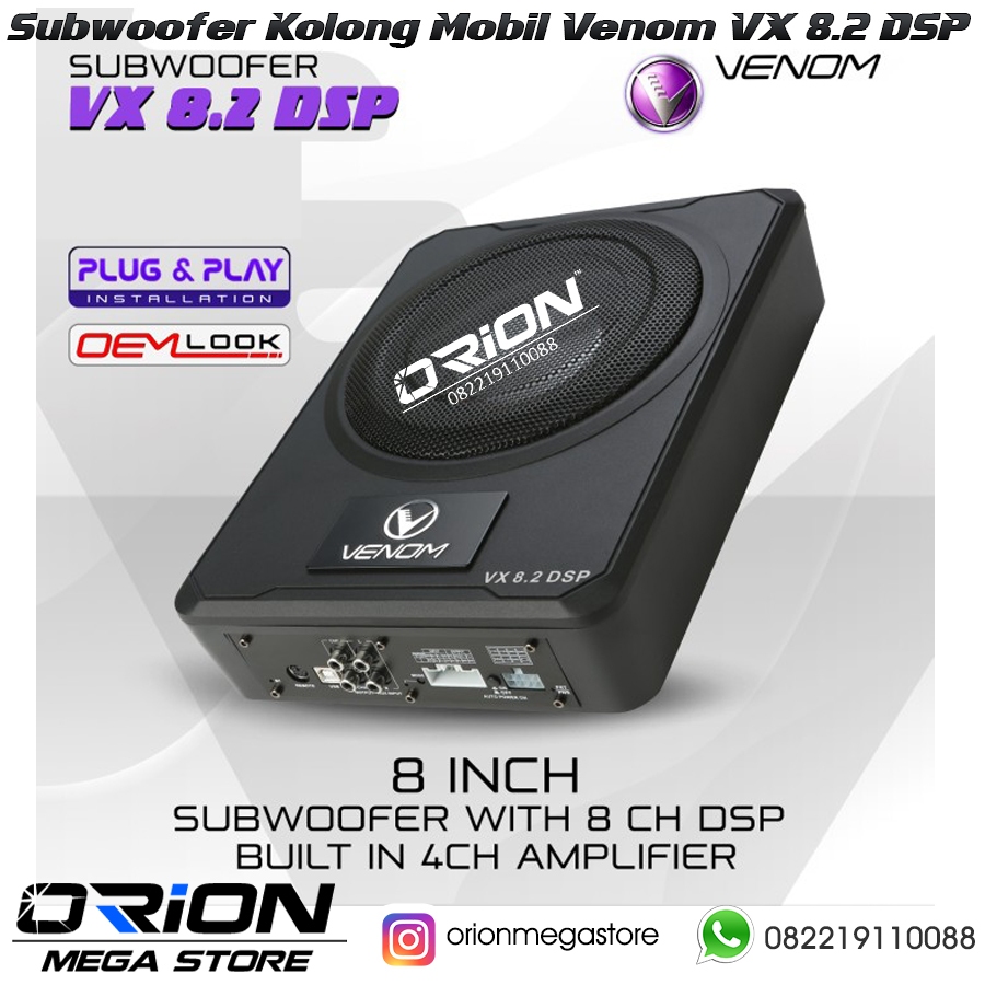 Subwoofer Aktif VENOM VX 8.2 DSP Subwoofer Kolong Venom VX 8.2 DSP Built in DSP