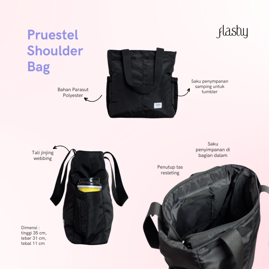 Flashy Tas Kepit Wanita Pruestel