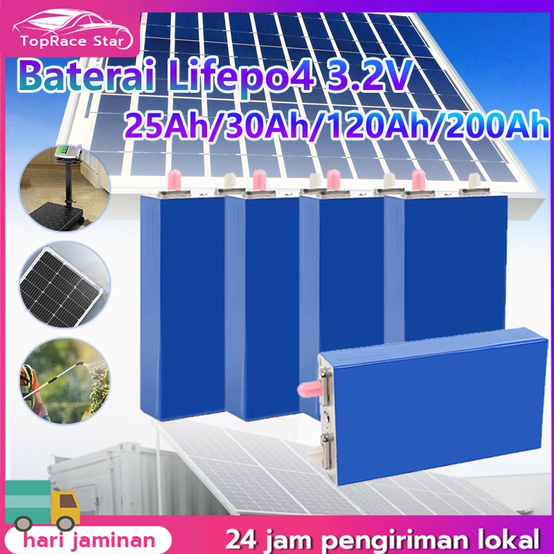 Baterai Lifepo4 3.2v 25Ah/30Ah/120Ah/200Ah  Baru Elektrik Baterai Lithium LIFEPO4 3.2V 200Ah DISCHAR