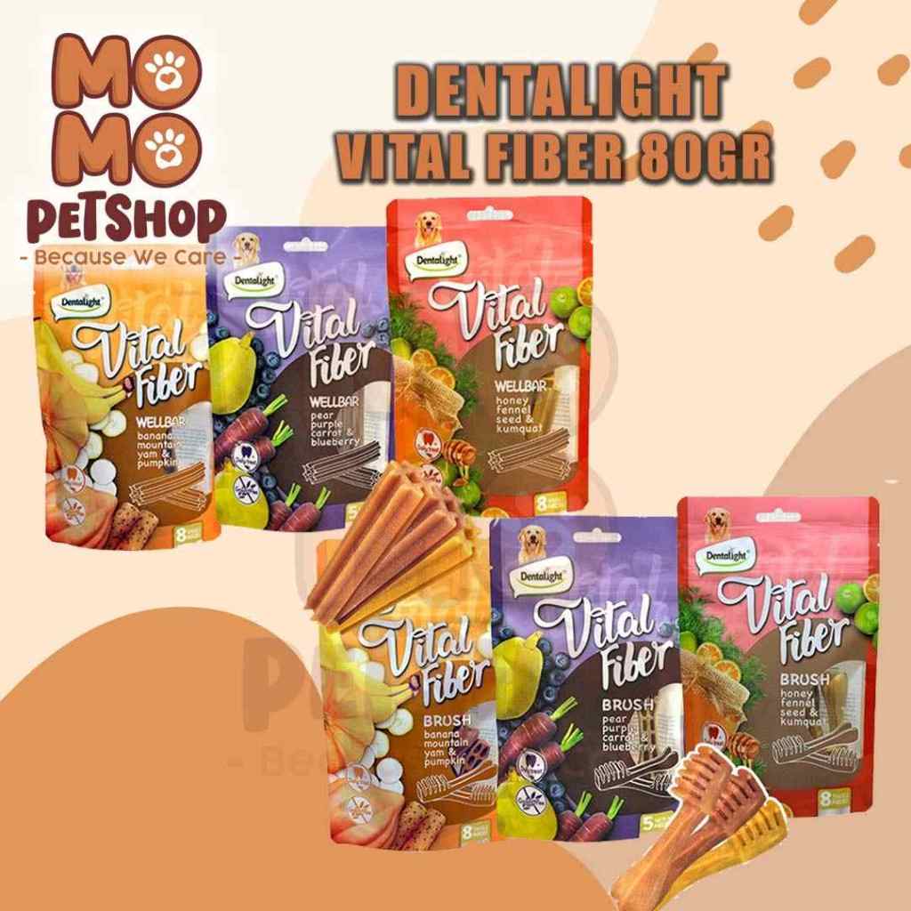 DENTALIGHT SNACK ANJING VITAL FIBER 80GR