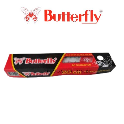 

Penggaris Plastik Butterfly / Plastic Ruler / 20cm / PCS / Satuan