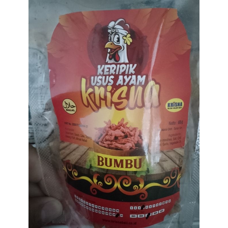 

KRISNA KERIPIK USUS AYAM BUMBU/ORIGINAL 65GR ENAK, GURIH, HALAL