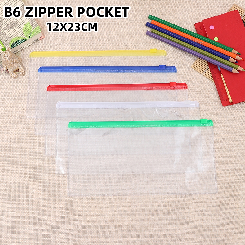 

MAP ZIPPER POCKET B6 KECIL ZIP SLETING TEMPAT PENSIL PLASTIK TRANSPARAN KLIP WARNA MURAH