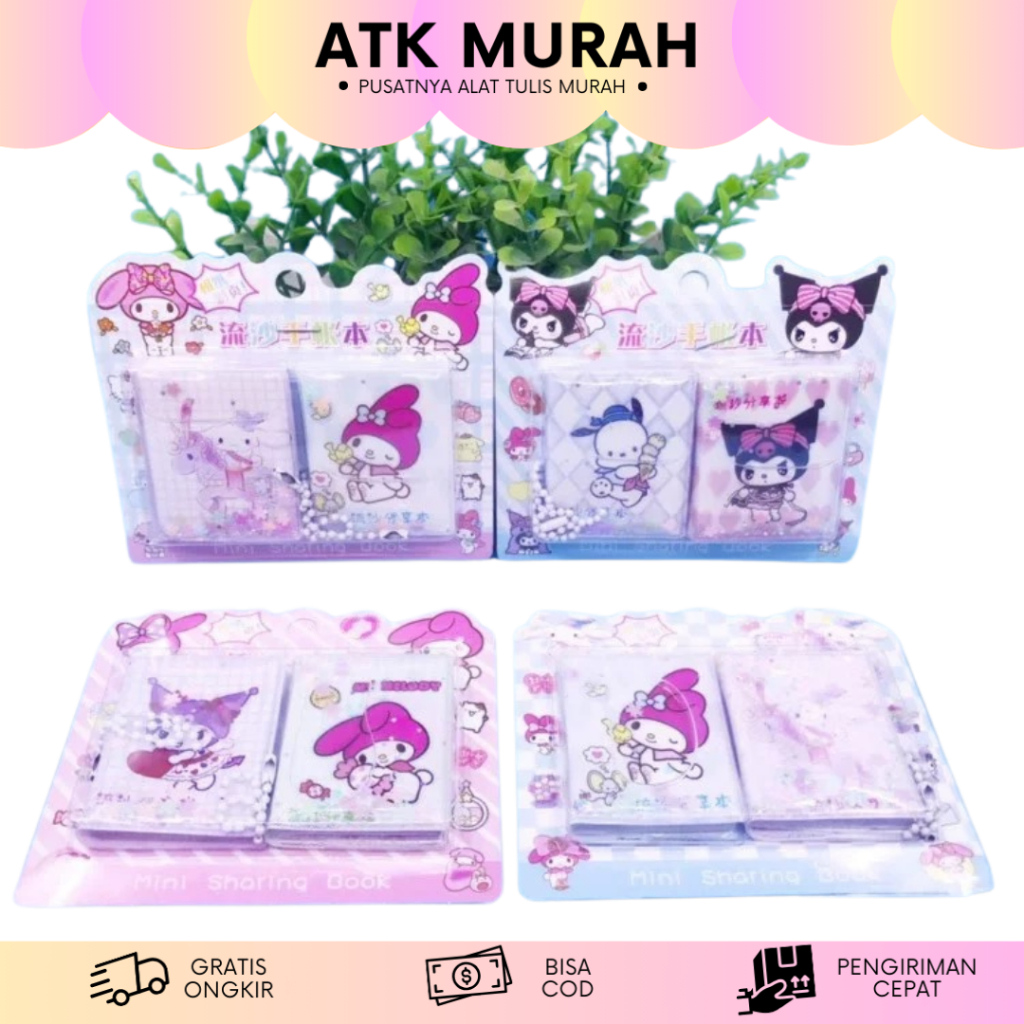

BUKU STIKER MINI SANRIO 1 SET ISI 2 PCS XM-8 STICKER BOOK LUCU KADO UNIK SOUVENIR IMUT MURAH TERJANGKAU