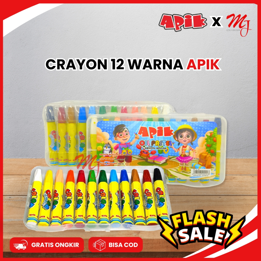 

Oil Paste / Crayon Mini Apik 12 warna