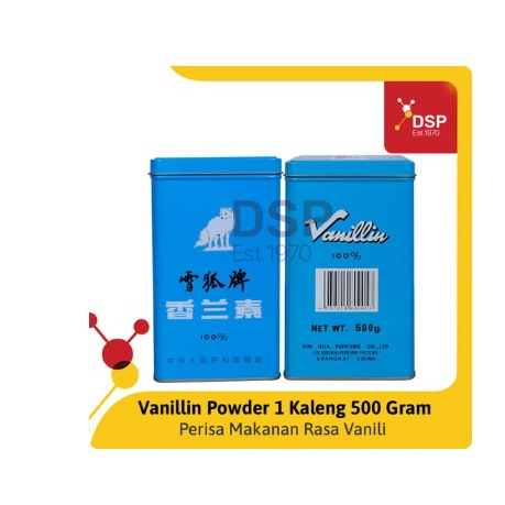 

Vanillin Powder Food Grade Merk Snow Fox Ex. Polar Bear, Kaleng 500gr