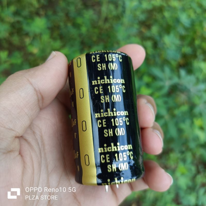 Capasitor elco 80v 10000uf Nichicon hitam gold original asli elko 10000uf 80volt nichicon