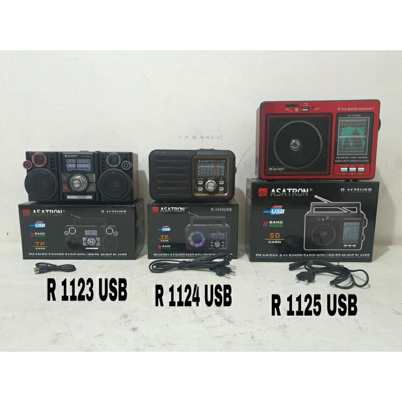Radio BLUETOOTH Asatron R 1123 / 1124 / 1125 Radio klasik Multimedia Radio jadul