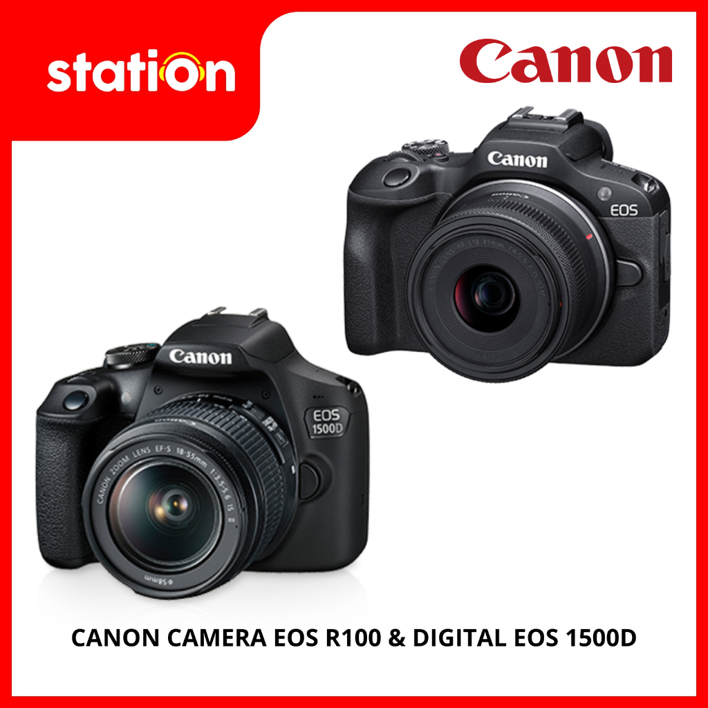 CANON CAMERA EOS R100 & DIGITAL EOS 1500D & EOS R50
