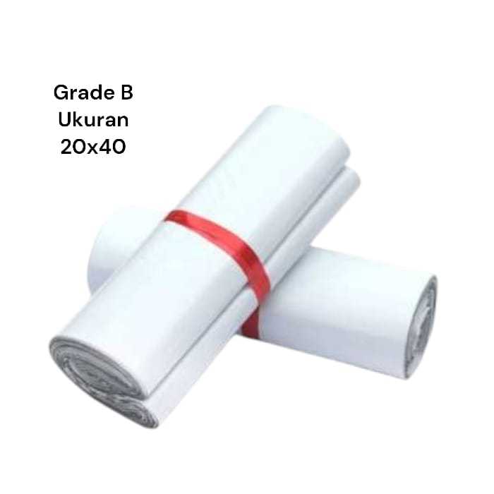 

(20x40) Plastik Polymailer Putih Grade B isi 100pcs