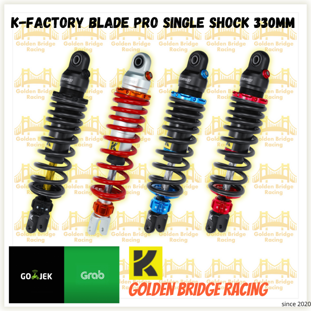 SHOCK BREAKER MODEL KTC MERK K-FACTORY K FACTORY NON TABUNG TIPE BLADE PRO VARIO 125 UK330MM BLACK