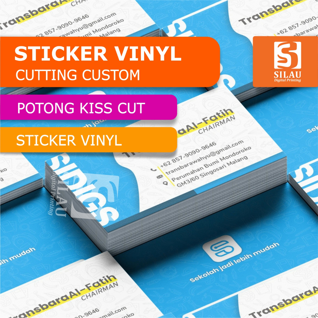 

SILAU ADV - Cetak Stiker Vinyl Doff (Matte) / Label Kemasan / Sticker Custom A3+ / Logo / Anti Air