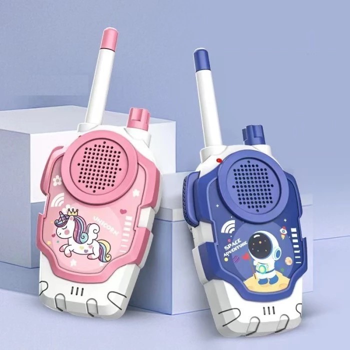 Mainan Anak Handy Talky Wireless Walkie Talkie 2pcs Jarak 50 sampai 100 Meter Edukasi