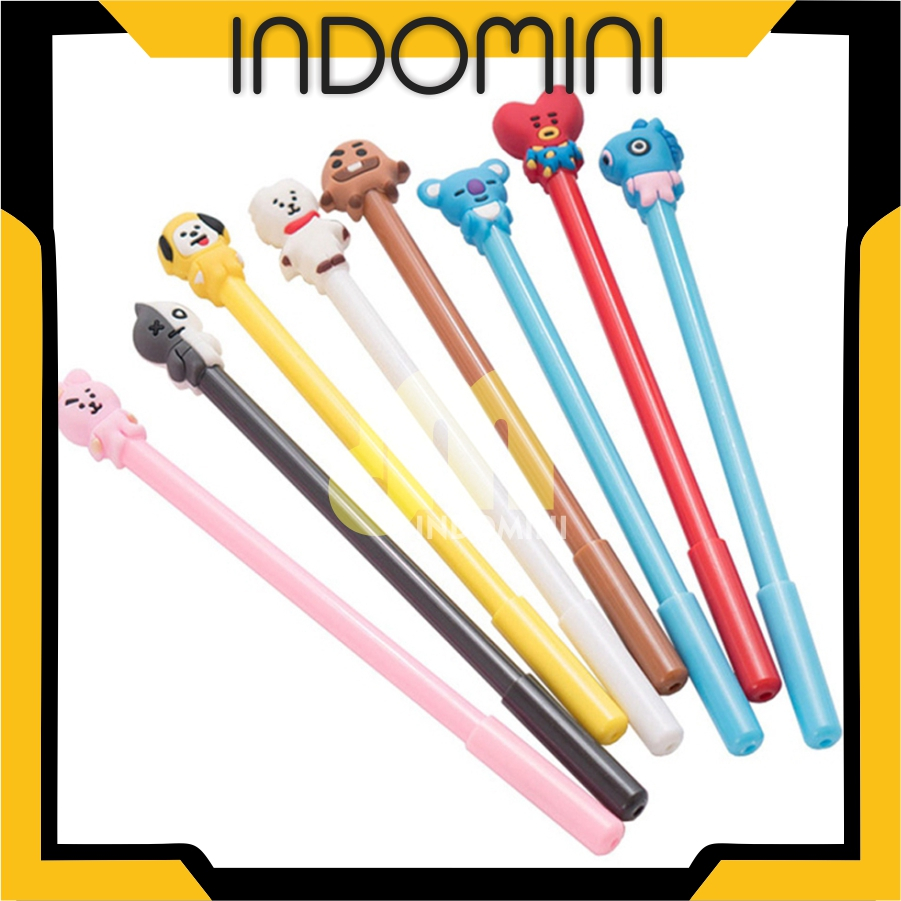 

INDOMINI Pena Cartoon Black Ink Gel Pen Import Murah R147