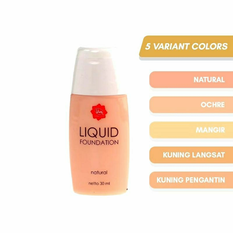 Viva Liquid Foundation | Natural | Kuning Langsat