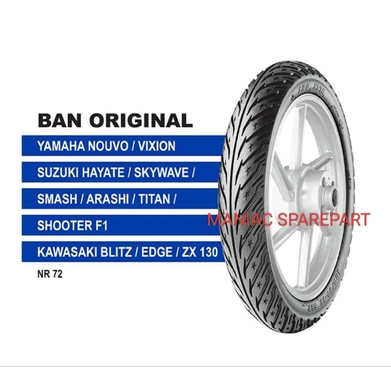 BAN LUAR MOTOR DEPAN RING 17 NON TUBLES  TUBETYPE 80/90-17 IRC