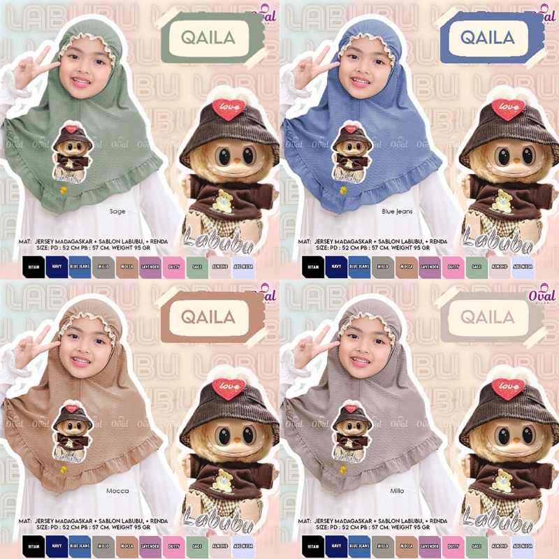 qaila hijab kids//jersey/oval