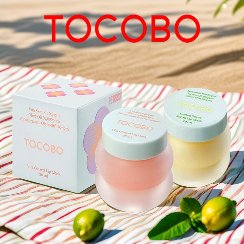 TOCOBO Vita Glazed Lip Mask 20ml / TOCOBO Lemon Sugar Scrub Lip Mask / TOCOBO Lip Mask  / Gentle and