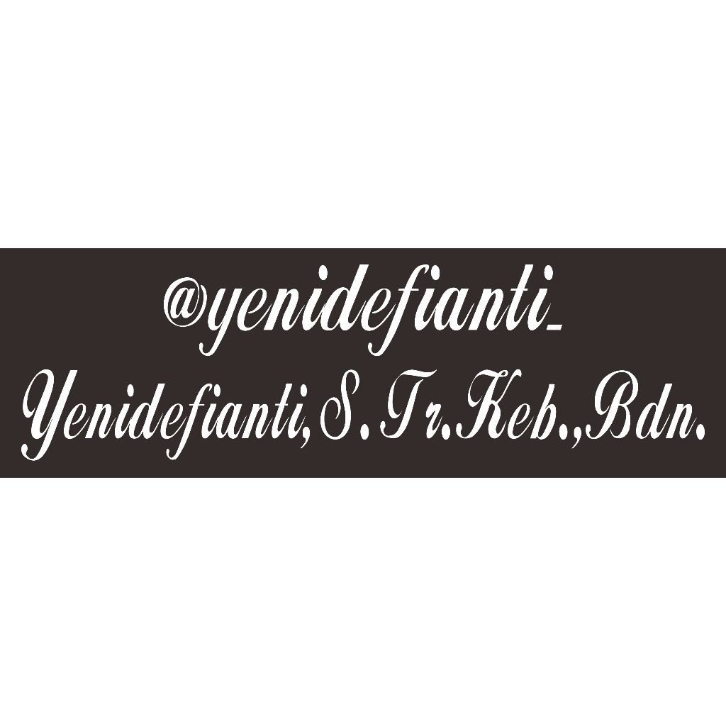 

stiker cutting custom nama