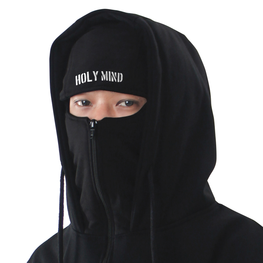 Troy Company Hoodie Zipper Balaclava Black Arabic - Hoodie Zipper Ninja Balaclava Hitam ZBH 2906
