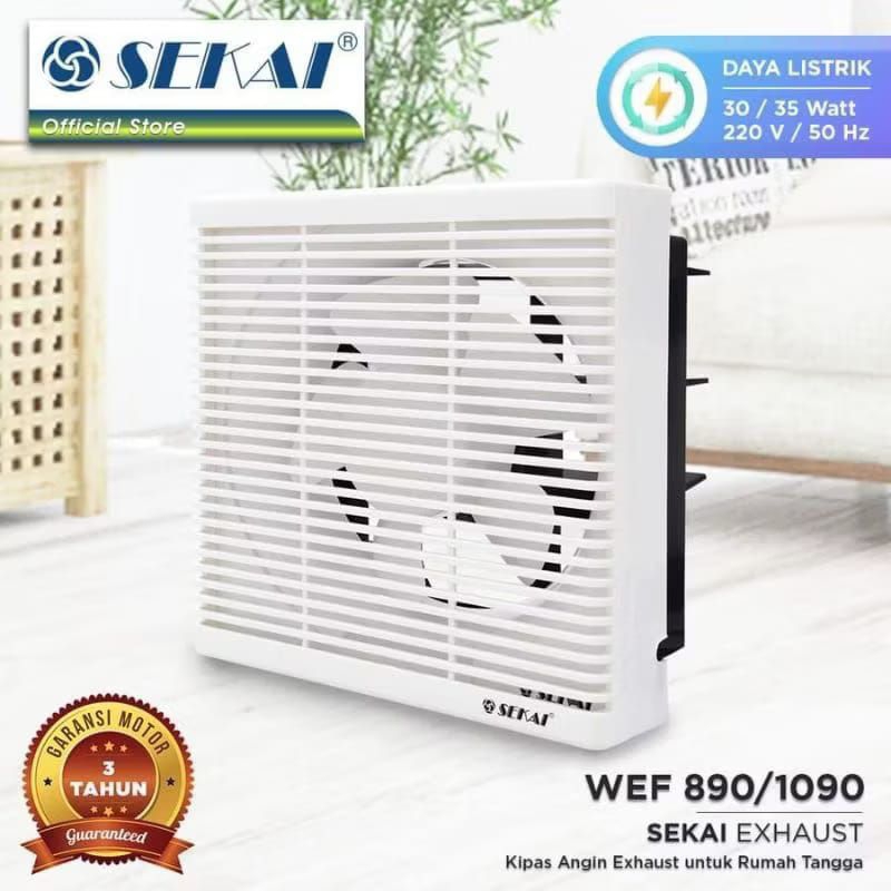 Exhaust fan dinding 8inc SEKAI WEF-890, angin keluar dan masuk