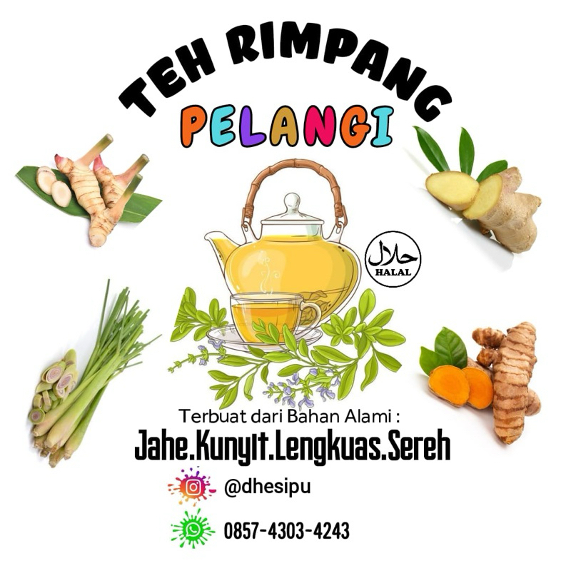 

Teh Rimpang Pelangi (Paket Kunyit 1pack isi 6)