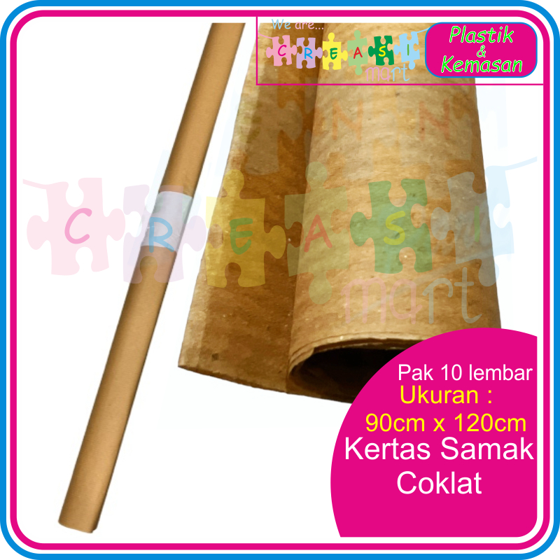 

Kertas Sampul Coklat / Samak Pak 10 Lembar ukuran 90cm x 120cm