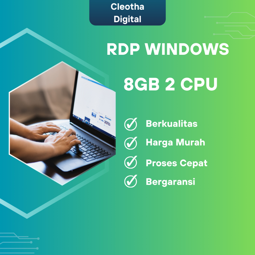 RDP & VPS WINDOWS 8GB /2CPU FULL ADMIN MURAH 30 HARI