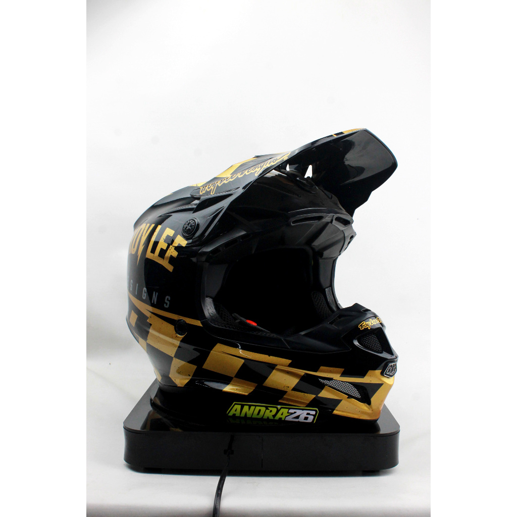 Helm Troy Lee Design SE4 POLYACRYLITE Race Shop BLACK/GOLD